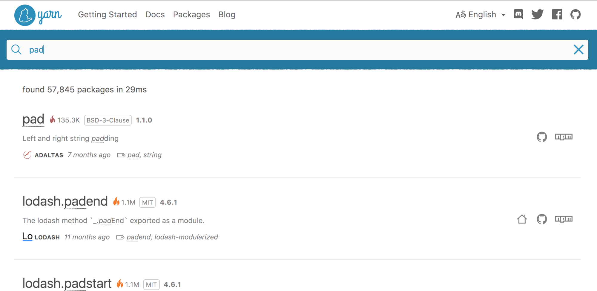 researching the library on NPM or Yarnโs Website