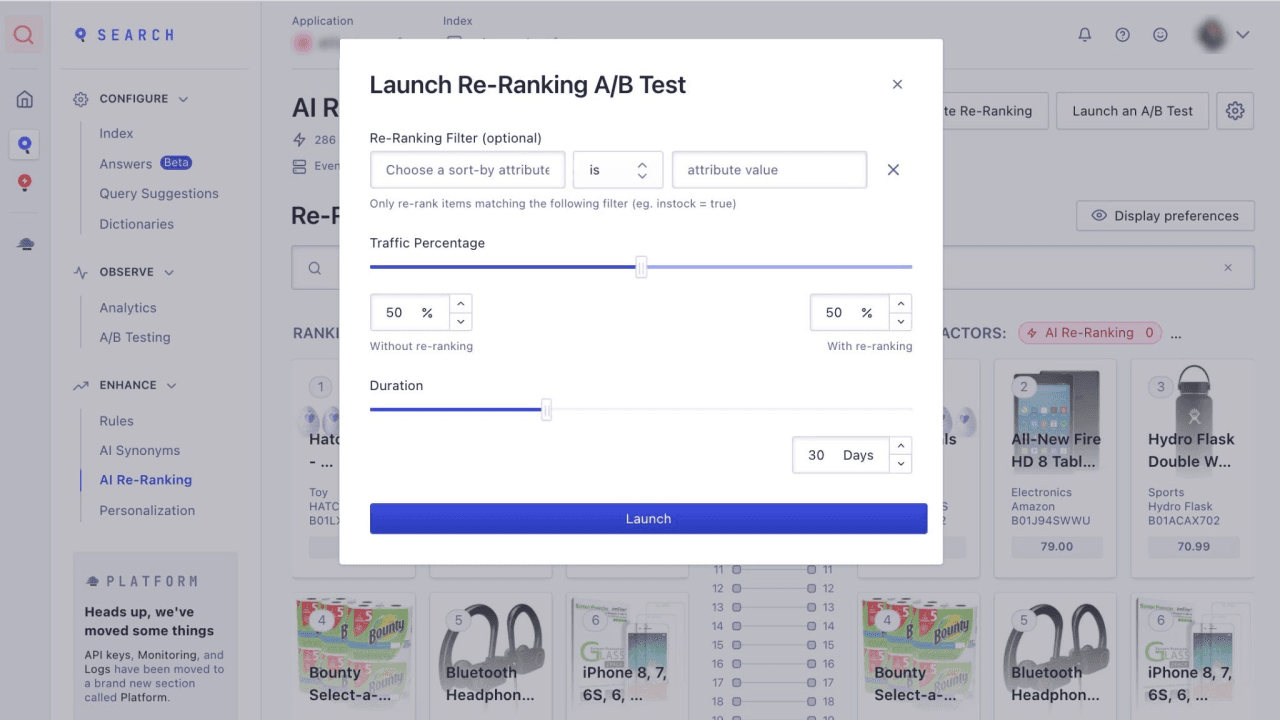 AI Re-Ranking