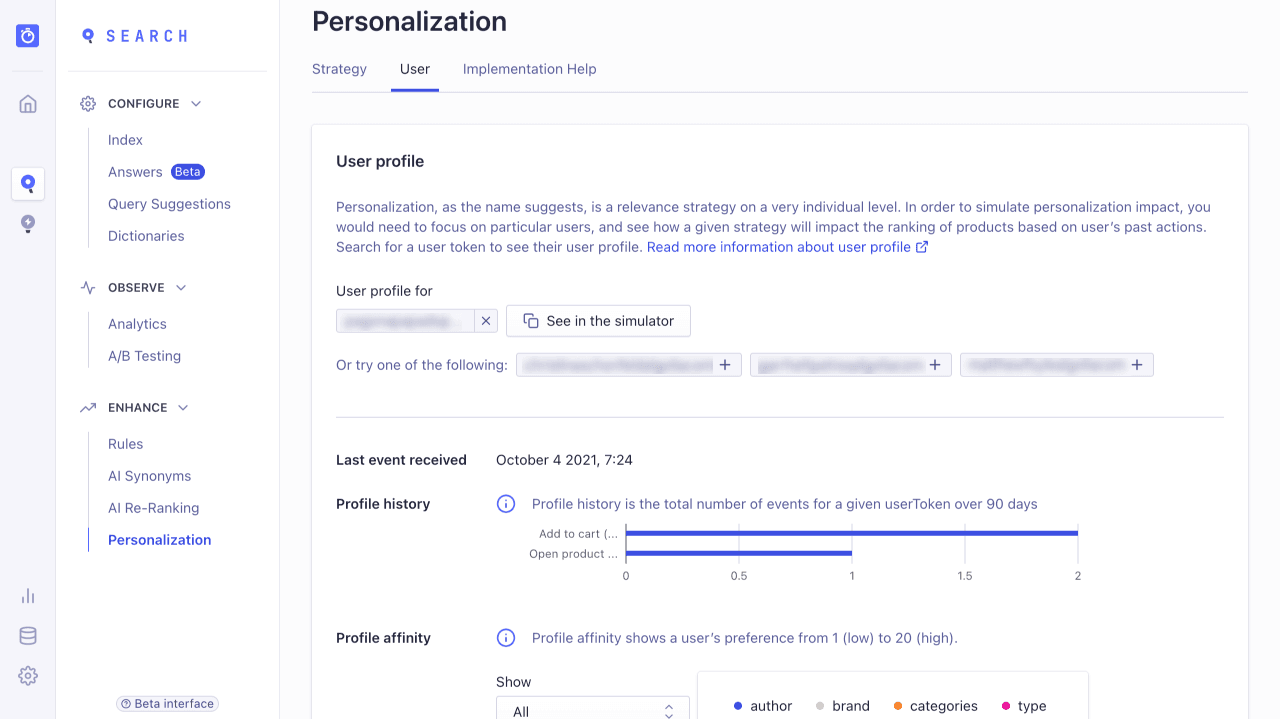 Personalization