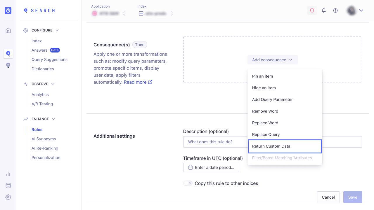Return Custom Data